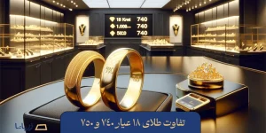 تفاوت طلای 18 عیار 740 و 750